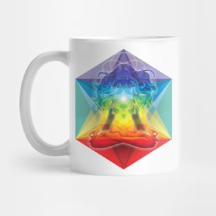 Geometric Woman with the Colors of the Chakras Mug
